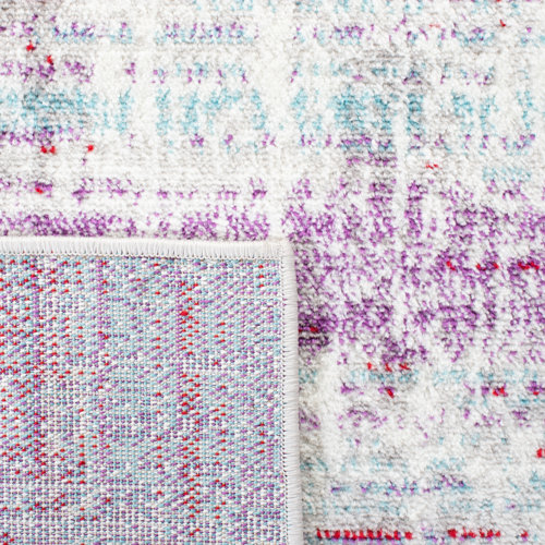 Hashtag Home Olmstead Performance Purple/Blue/Gray Rug & Reviews Wayfair